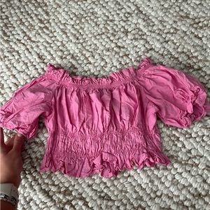 Zara Pink Balloon Top
